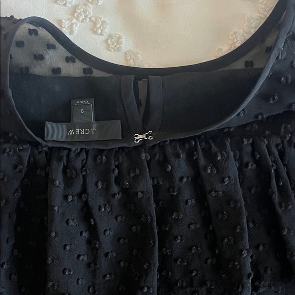 J. Crew Black Sheer Blouse - Picture 9 of 10